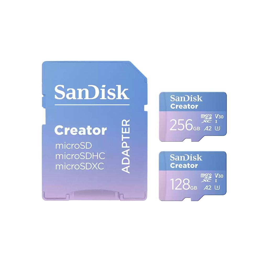 SanDisk Creator 128GB／256G microSDXC UHS-I 記憶卡 A2／V30／含轉卡 光華-細節圖2