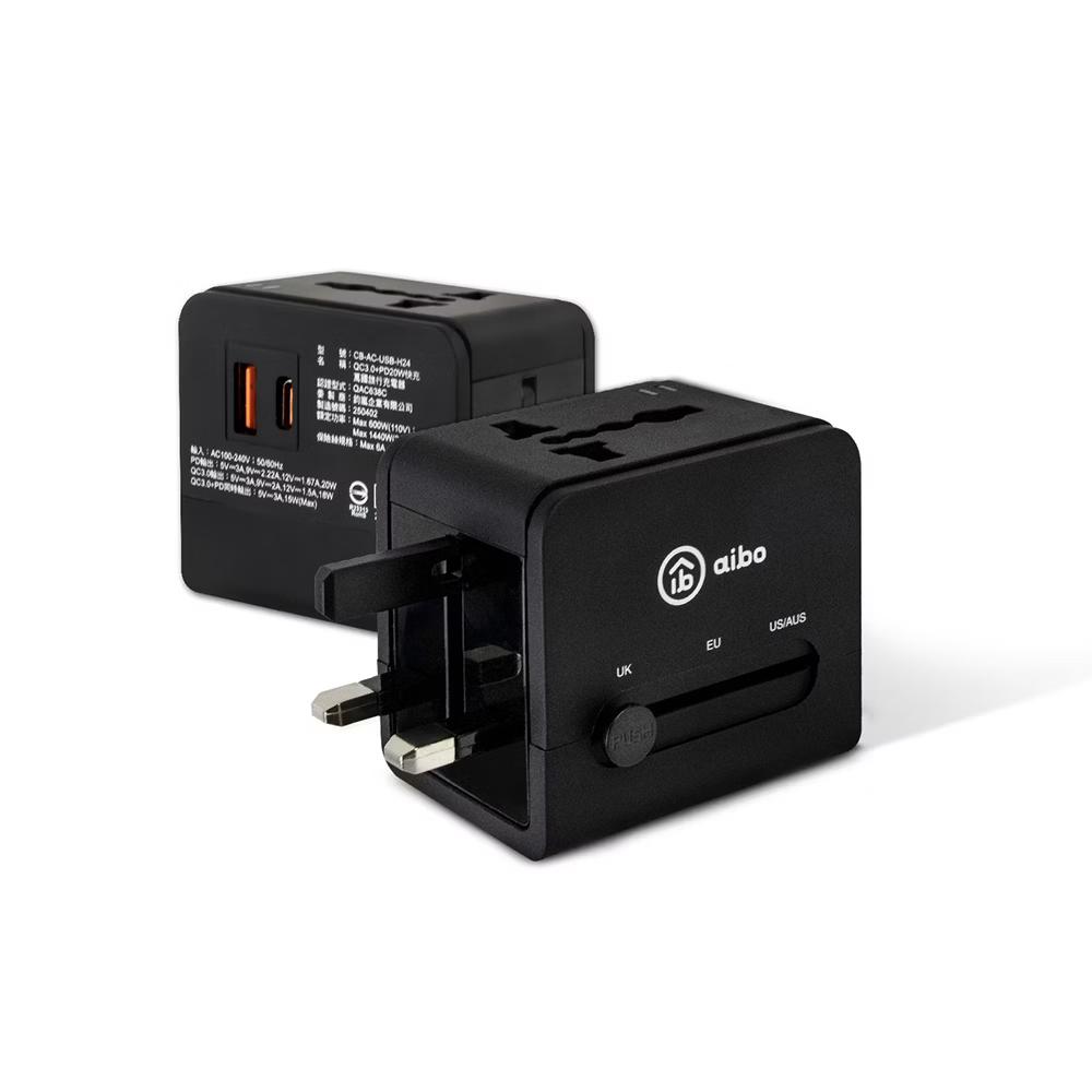 aibo QC3.0+PD20W快充萬國旅行充電器 CB-AC-USB-H24 萬國充 豆腐頭 光華商場-細節圖2