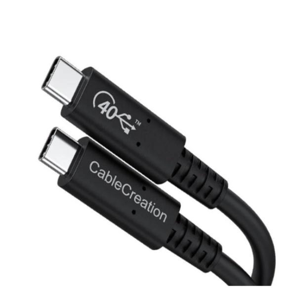 CableCreation Type-C公對公傳輸線 0.8米/2米 USB4 Gen3 C1052 C1196 傳輸線-細節圖2