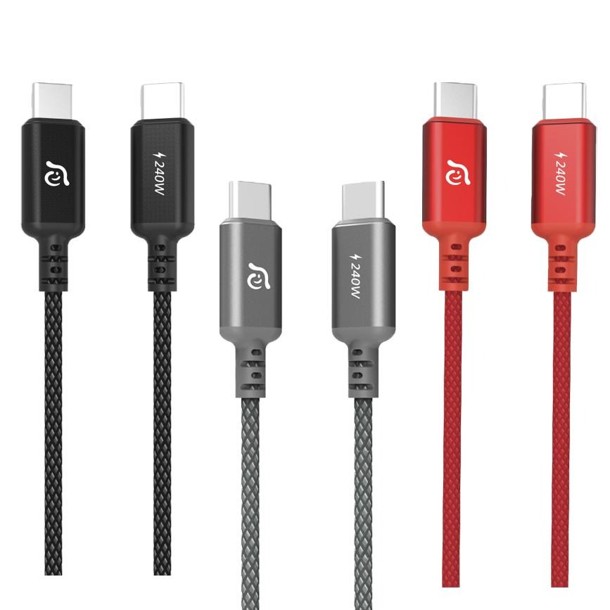 ADAM 亞果元素 P120 P200 S120 S200－USB-C 編織充電線 120cm 200cm-細節圖2
