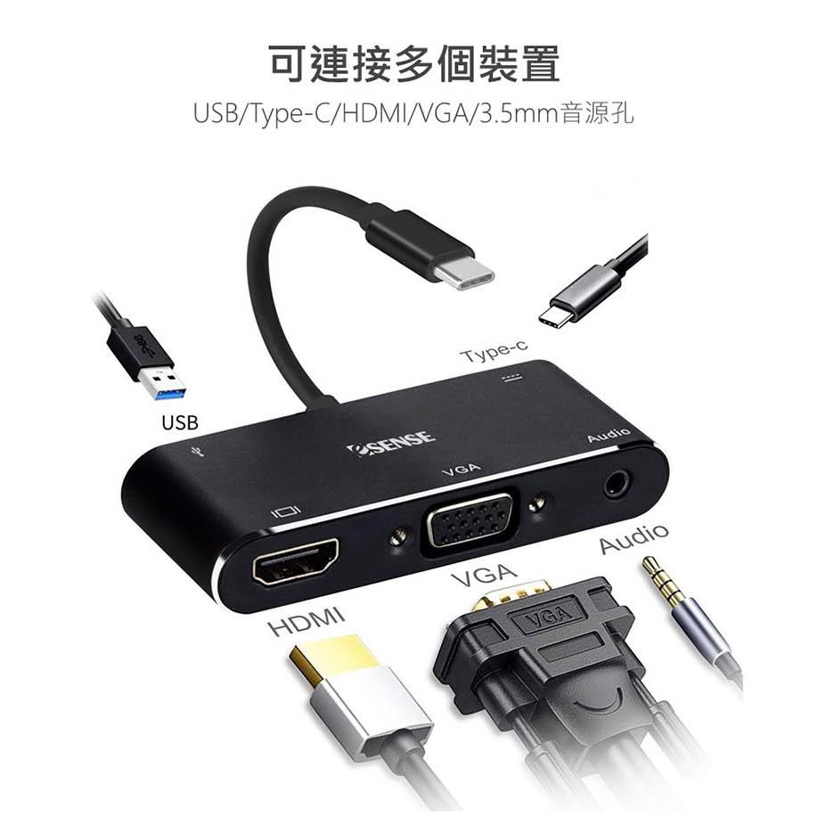 【現貨】Esense 逸盛 Type-C TO HDMI 5合1 轉接器 01-ECH511BK 01-ECH512PA-細節圖7