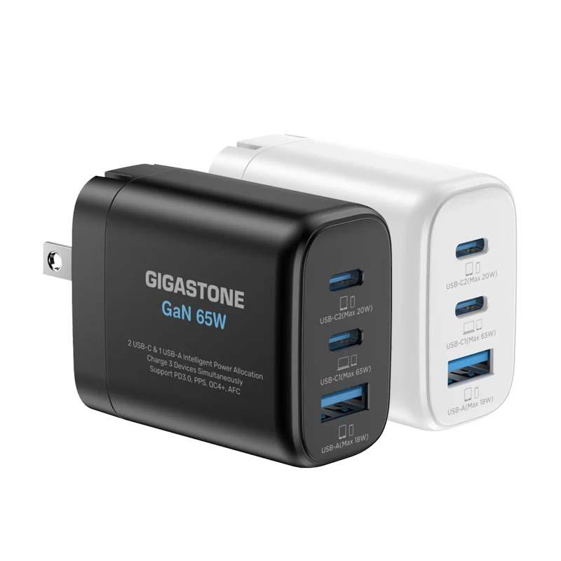 Gigastone PD QC 快充 65W GaN 氮化鎵 三孔 充電器 充電頭 PD-7653B/7653W 光華-細節圖2