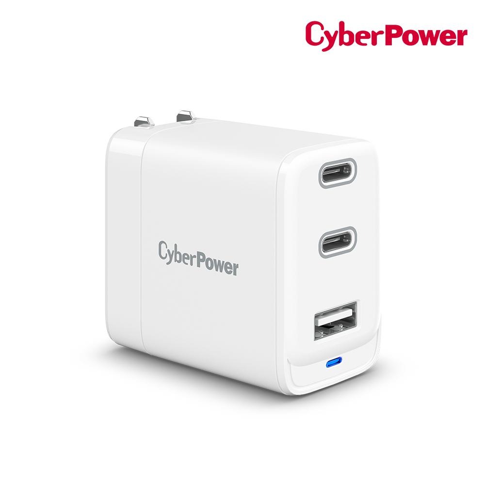 Cyberpower GaN 72W Type-C USB 三孔 動態電源 快速充電器 TR11U2C72W-TW-細節圖2