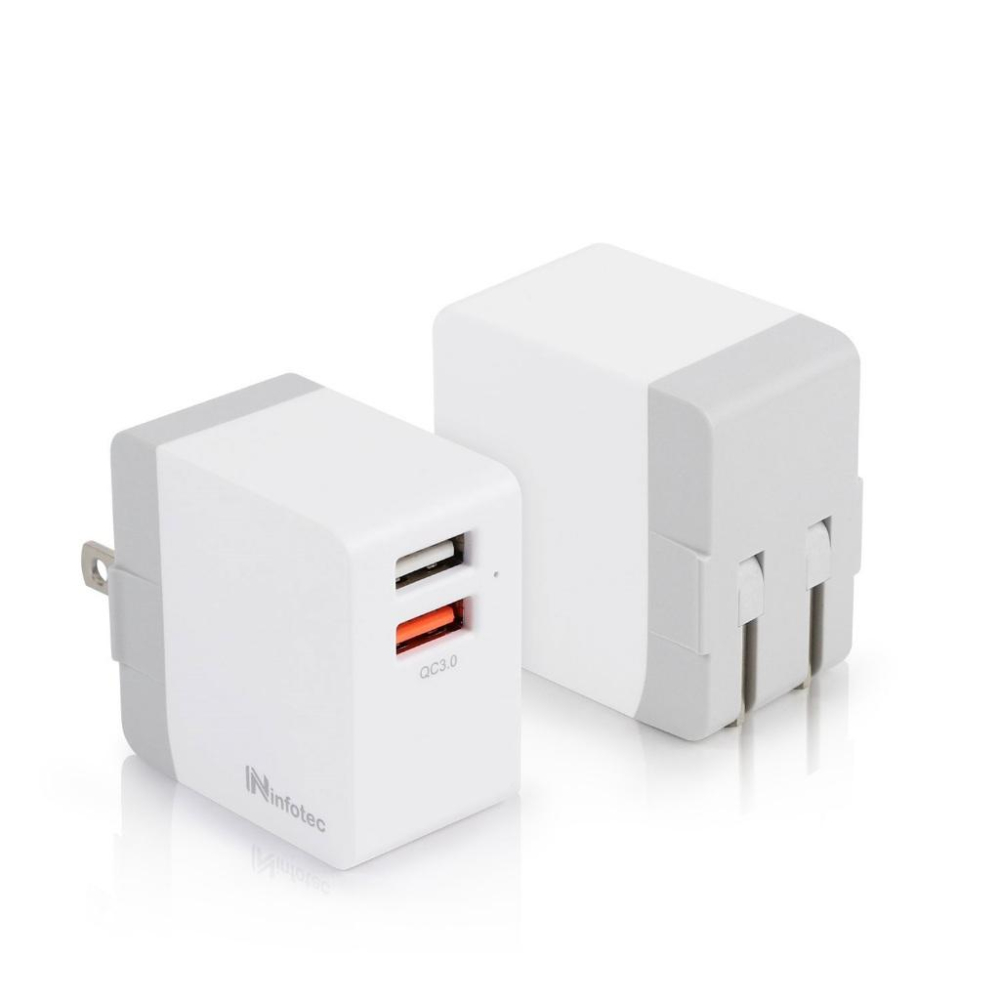 Infotec 英富達 QC 3.0 雙USB快速充電器 INF-CC-201 充電器 充電頭 光華商場-細節圖2