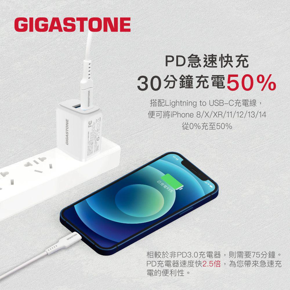 GIGASTONE PD-6202W－20W 雙孔急速快充充電器 快充 充電器 充電投 變壓器 USB-A/C 光華-細節圖5