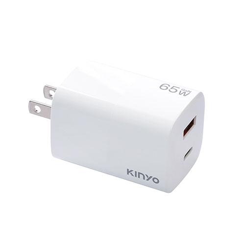 KINYO 耐嘉 PDCB-165－65W 氮化鎵雙孔充電器 GaN 氮化鎵 充電器 豆腐頭 變壓器 光華-細節圖2