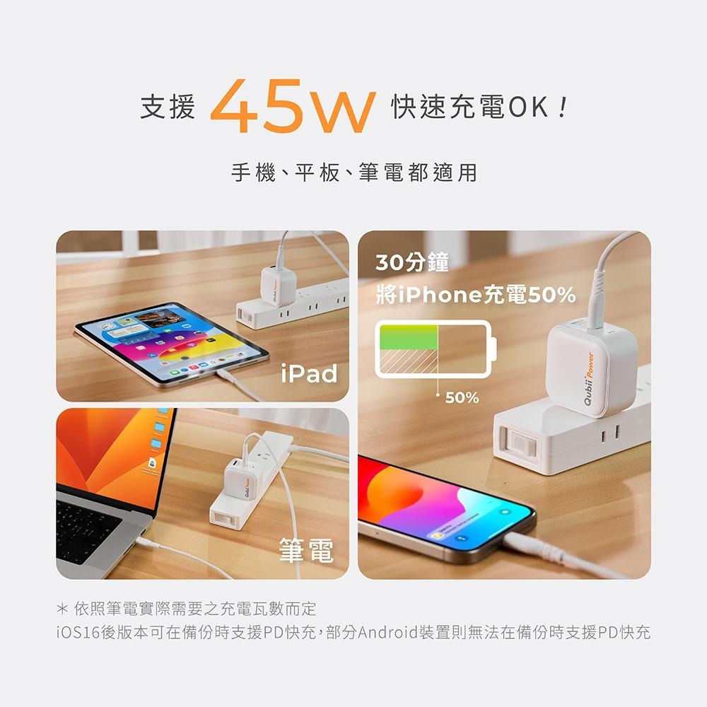 Maktar Qubii Power 超能備份 45W 備份充電器 備份豆腐 充電器 充電頭 豆腐頭 光華商場 公司貨-細節圖8