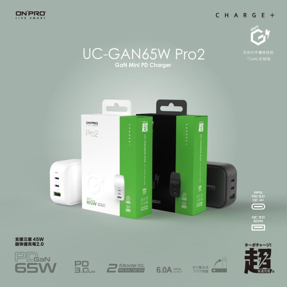 ONPRO UC-GAN65W PRO2 氮化鎵 GaN PD超急速充電器 65W 充電器 充電頭 光華商場-細節圖7