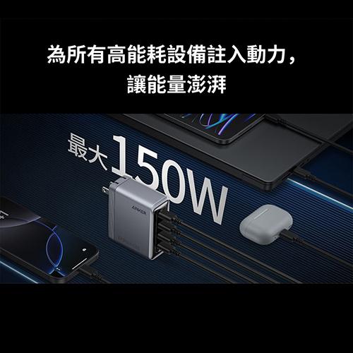 Anker A2659－150W GaN 4孔快充充電器 USB-C 充電器 充電頭 快充充電器 豆腐頭 光華-細節圖4