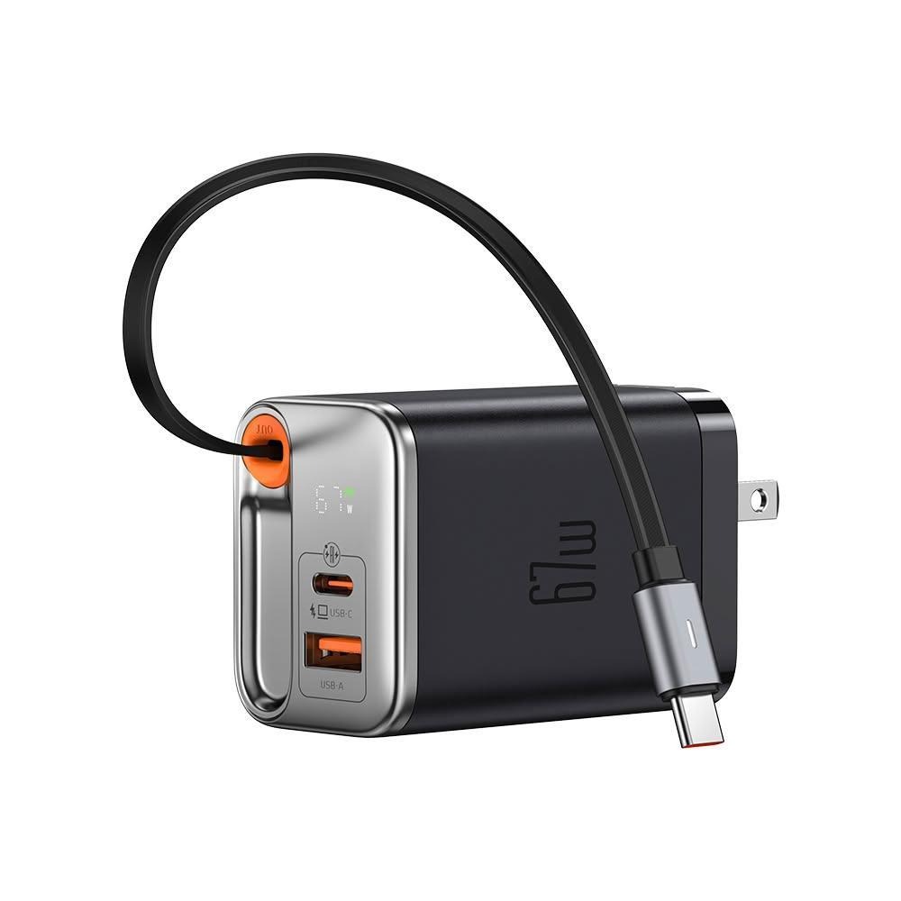 Mcdodo 麥多多 FreeGo 自帶伸縮線 GaN 67W 快充充電器 充電器 充電頭 快充充電器 自帶線 光華-細節圖2