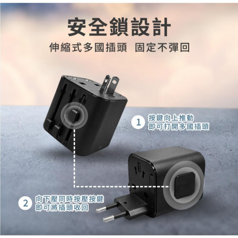 Timo COT-975－45W 2C1A 旅行電源供應器 萬國充電器 充電器 轉接頭 光商商場-細節圖4