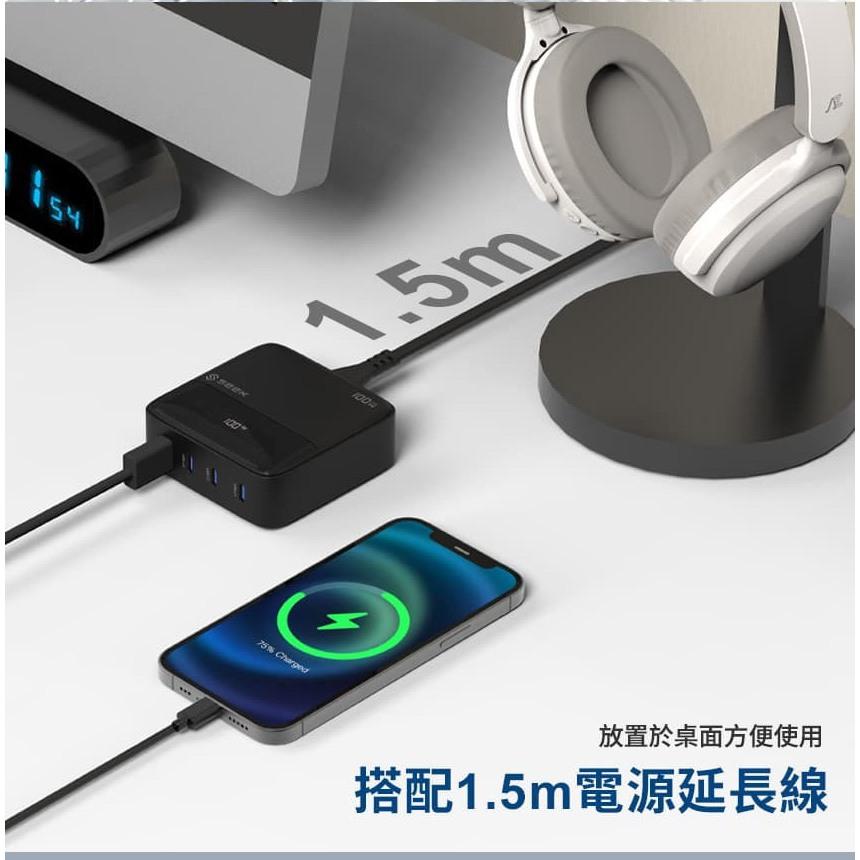 SEEK CU-P1002－100W GaN電源供應器 USB-A／USB-3 氮化鎵 充電器 變壓器 光華-細節圖6