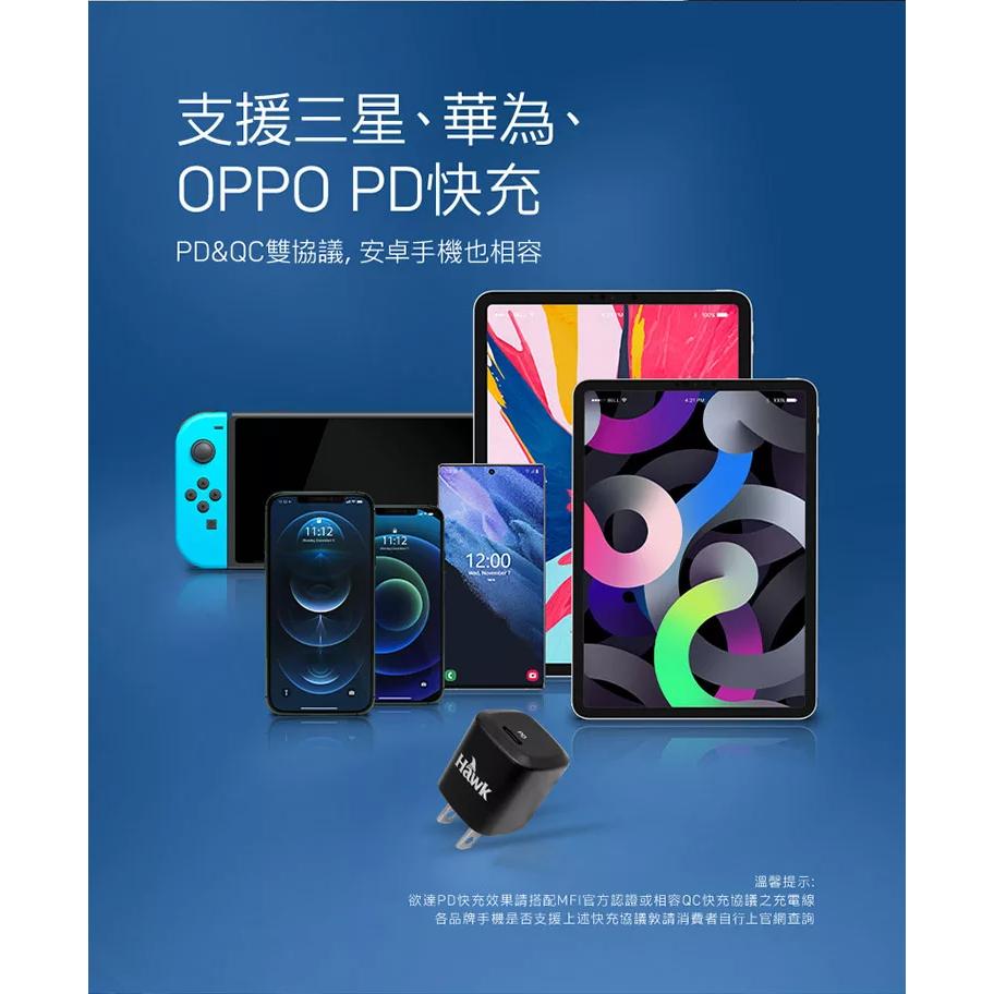Hawk 浩客 APD200 極Mini 20W PD電源供應器(超值版) 充電器 迷你充電器 充電頭 光華-細節圖5