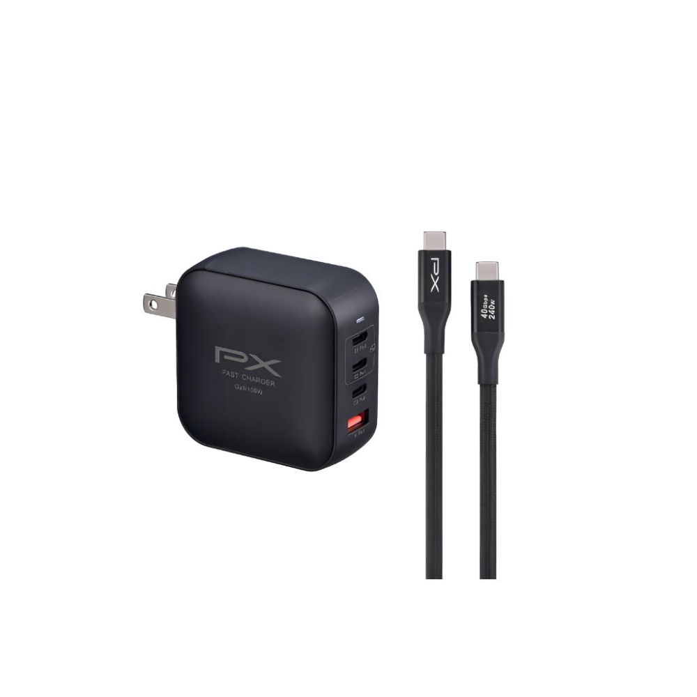 PX 大通 UCP-100CB 100W 氮化鎵 GaN 高效快充組 充電器+充電線 充電頭 快充充電器 光華-細節圖2