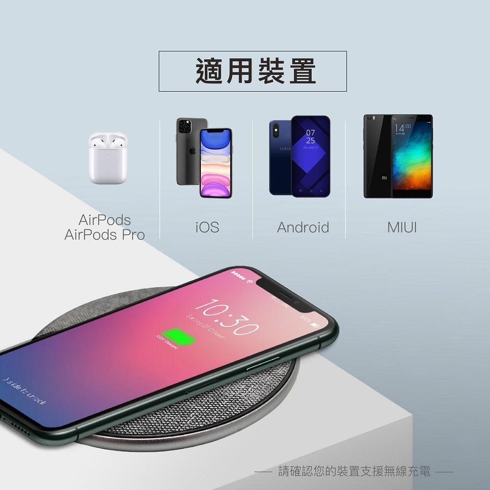 GIGASTONE WP-5310 布質無線充電盤 QC3.0 無線充電盤 充電盤 WP-5310G/5310B 光華-細節圖5