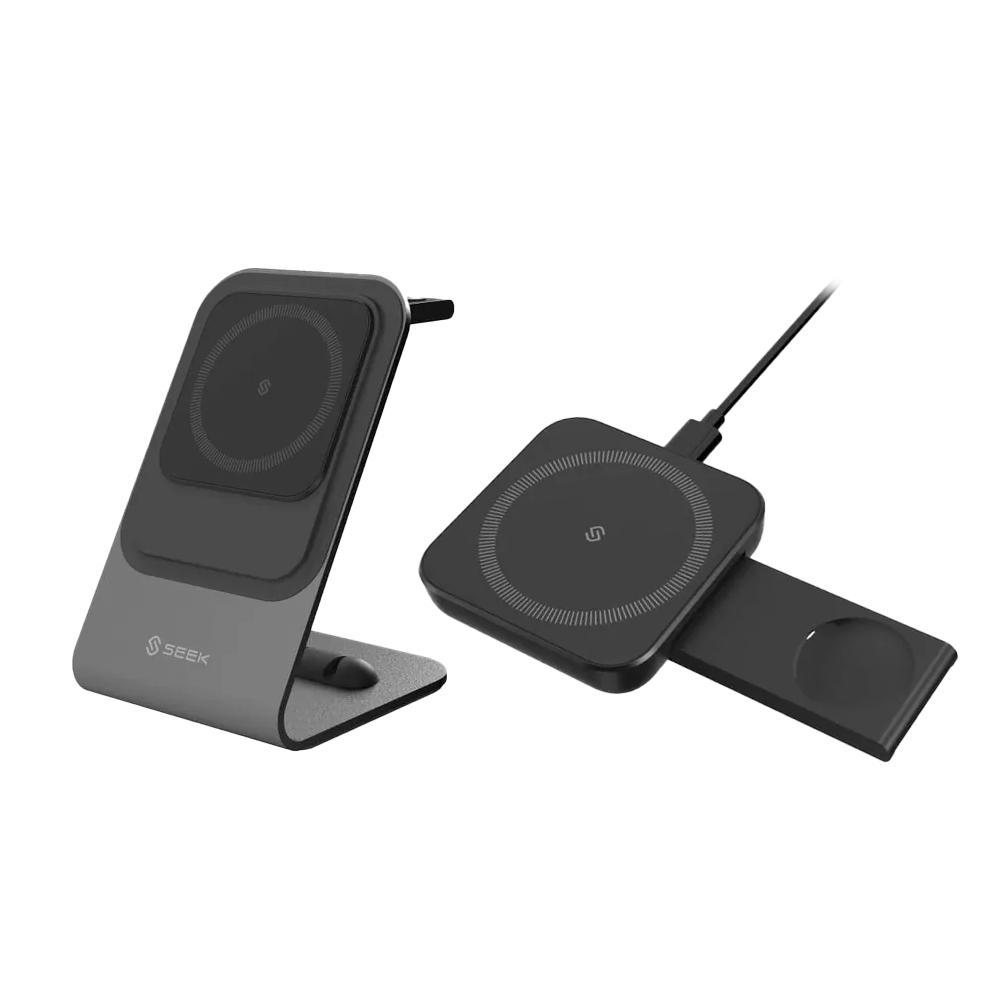 SEEK WCP-101／Stand 磁吸式無線充折疊支架 鋁合金支架 無線充電座 無線充電器 充電座 光華-細節圖2