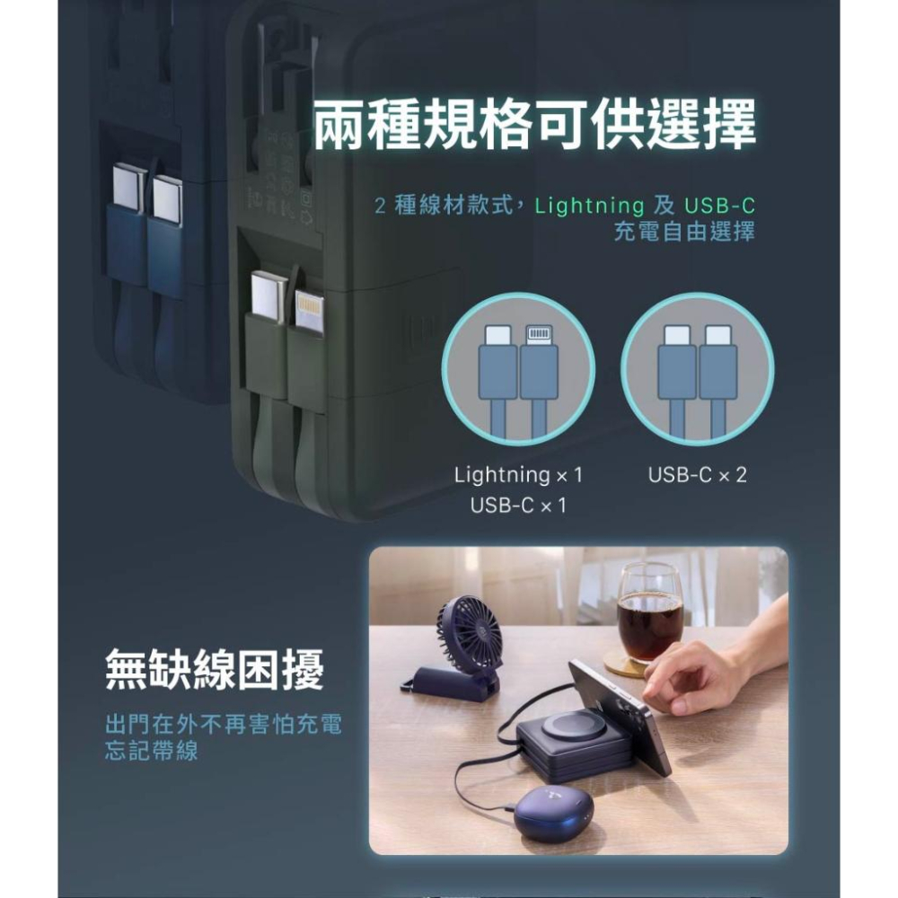 ADAM 亞果元素 GRAVITY X5 五合一 行動電源 USB-C Lightning 行動電源 iPhone 光華-細節圖6