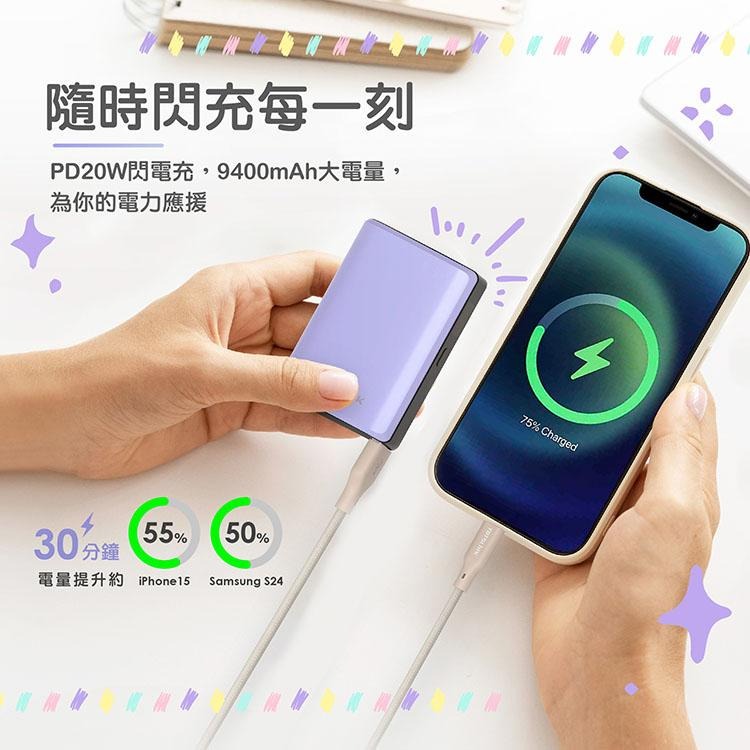 TOTOLINK T10000－9400mAh PD 20W 快充行動電源 電量顯示 行動電源 行動充 行動充電器 光華-細節圖4
