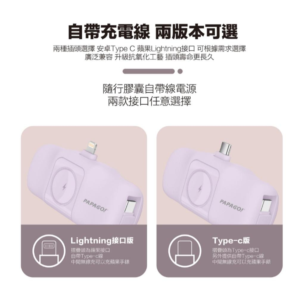 PAPAGO! PBF16/PBF17 隨行膠囊行動電源 5000Mah 行動充 行動電源 迷你行動電源 光華-細節圖5