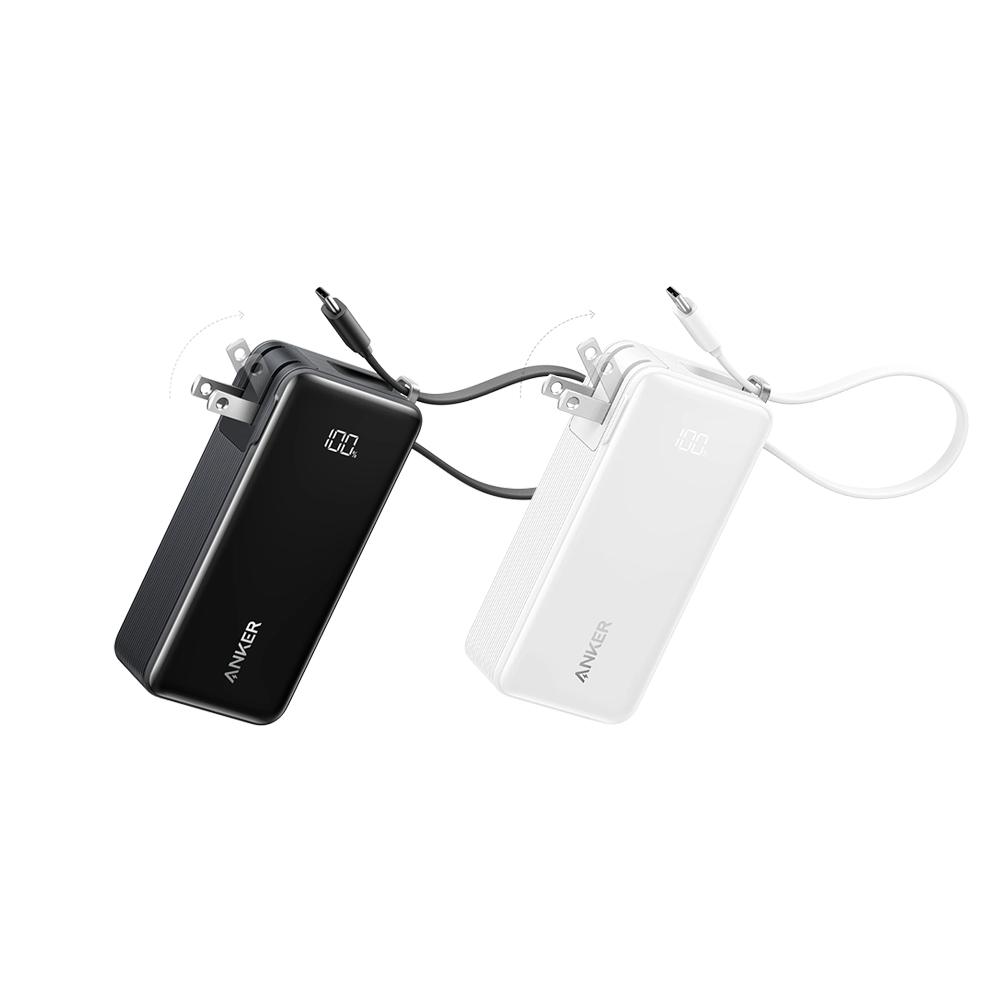 Anker A1637 10000mAh Type-C 30W 自帶線+插頭快充行動電源 電量顯示 行動充 行動充電器-細節圖2