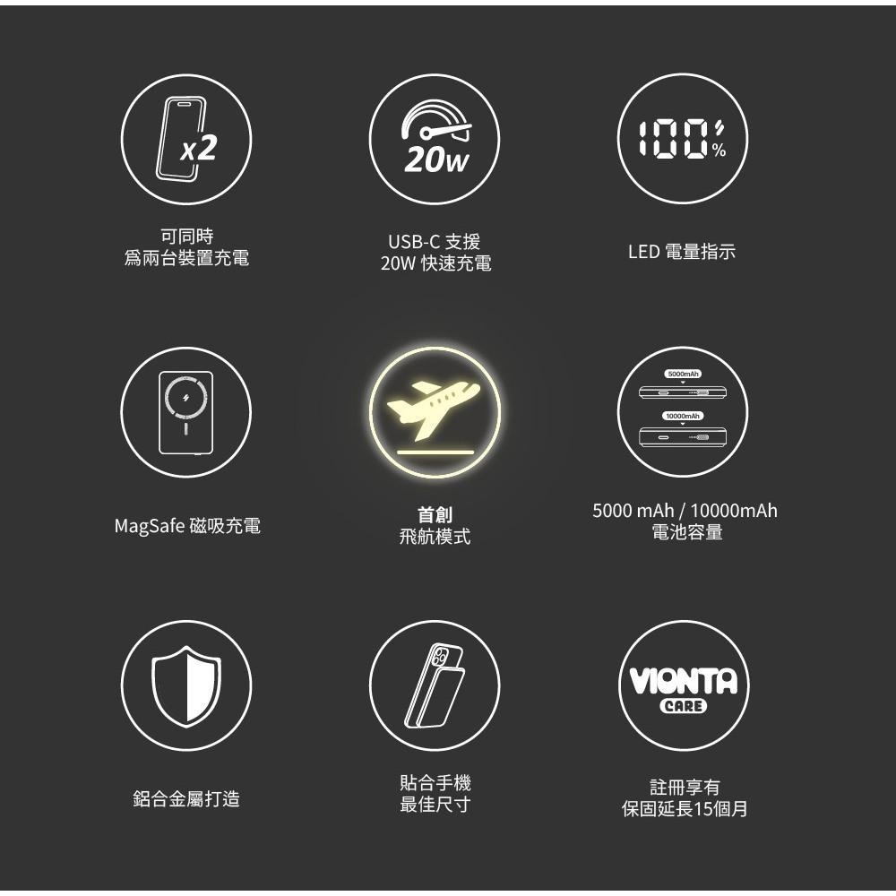 ADAM 亞果元素 VIONTA L5／L10 超薄型磁吸行動電源 Wh標示 行動電源 行動充 磁吸行動電源 光華-細節圖4