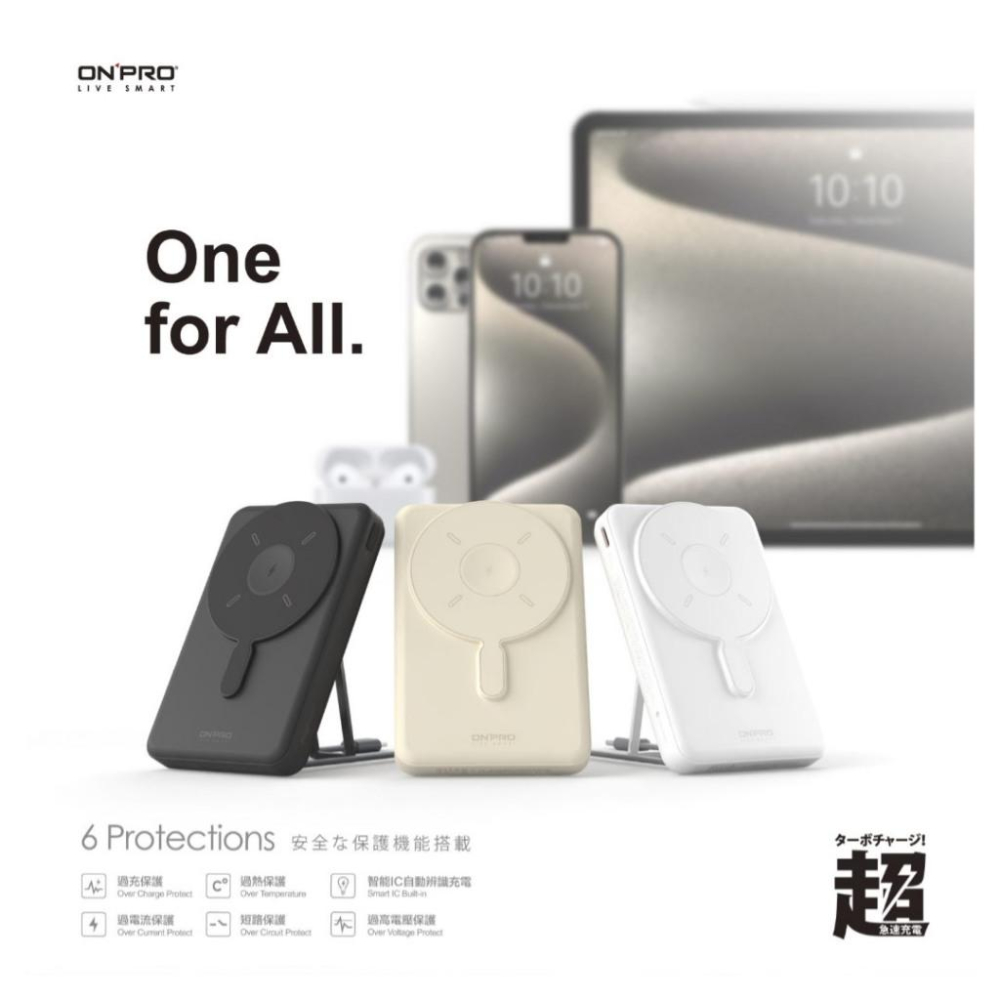 ONPRO MagReact M5－10000mAh 5in1 磁吸行動電源 行動電源 充電器 磁吸電源 光華商場-細節圖3