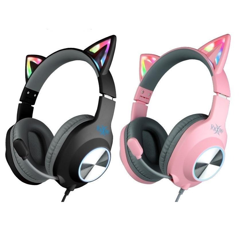 FOXXRAY FXR-BAL-62 閃喵響狐 電競耳機麥克風 粉色 黑色 有線耳機 耳罩式耳機 公司貨 光華商場-細節圖2