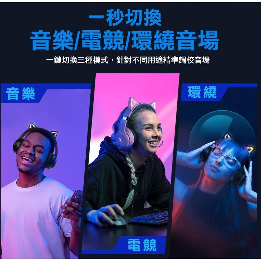 Foxxray FXR-HAB-10 炫喵響狐 低延遲 藍芽 無線電競耳機 粉色 黑色 無線耳機 耳罩式 光華商場-細節圖5