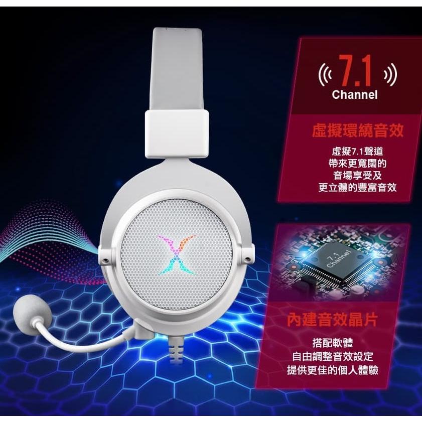 FOXXRAY FXR-HAU-37 波賽頓響狐 USB 耳罩式 電競耳麥 有線耳機 RGB 黑色 白色 光華商場-細節圖4