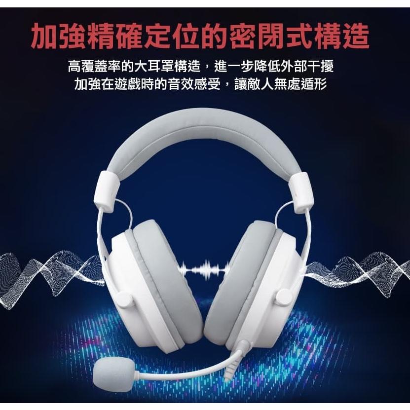 FOXXRAY FXR-HAU-37 波賽頓響狐 USB 耳罩式 電競耳麥 有線耳機 RGB 黑色 白色 光華商場-細節圖6