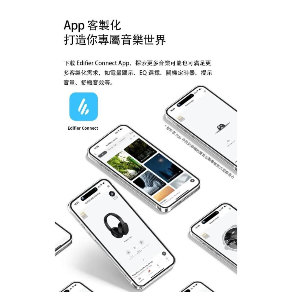 EDIFIER 漫步者 W820NB Plus 抗噪雙金標藍牙耳罩 藍芽耳機 耳罩式 遊戲耳機 降噪 通透 光華商場-細節圖8