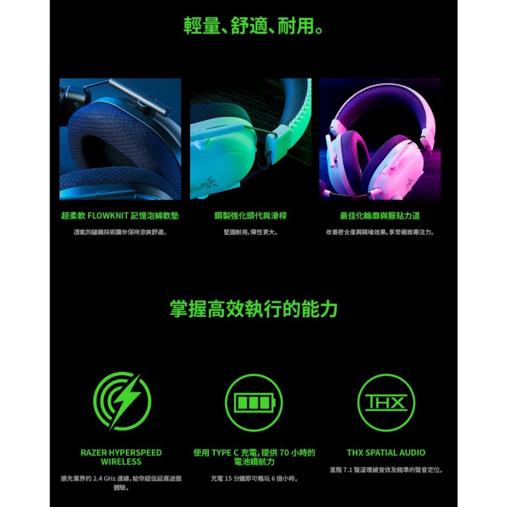 【現貨熱銷】Razer 雷蛇 BLACKSHARK V2 Pro 2023 黑鯊 電競耳機 電競耳麥 無線耳機 耳機-細節圖6