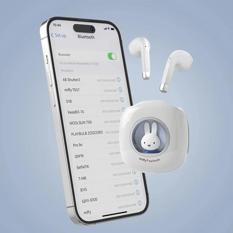 MiPOW 麥泡 TD-17／TD-18－Miffy 米菲兔 真無線藍牙耳機 + 磁吸無線充電盤 無線耳機 藍芽耳機-細節圖6