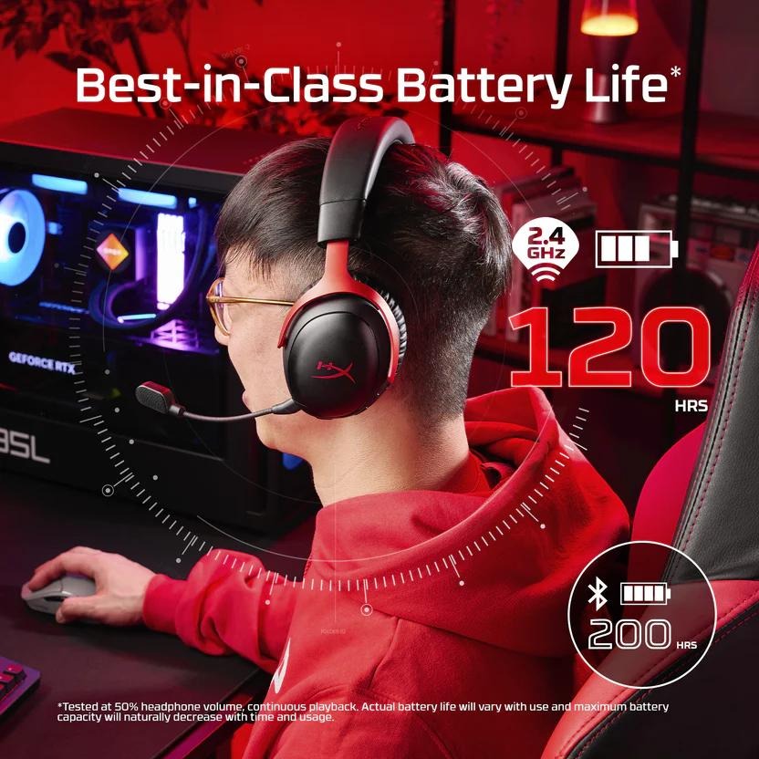 HyperX Cloud III S－Wireless 無線電競耳機 遊戲耳機 電競耳機 有線耳機 耳機麥克風 光華-細節圖3