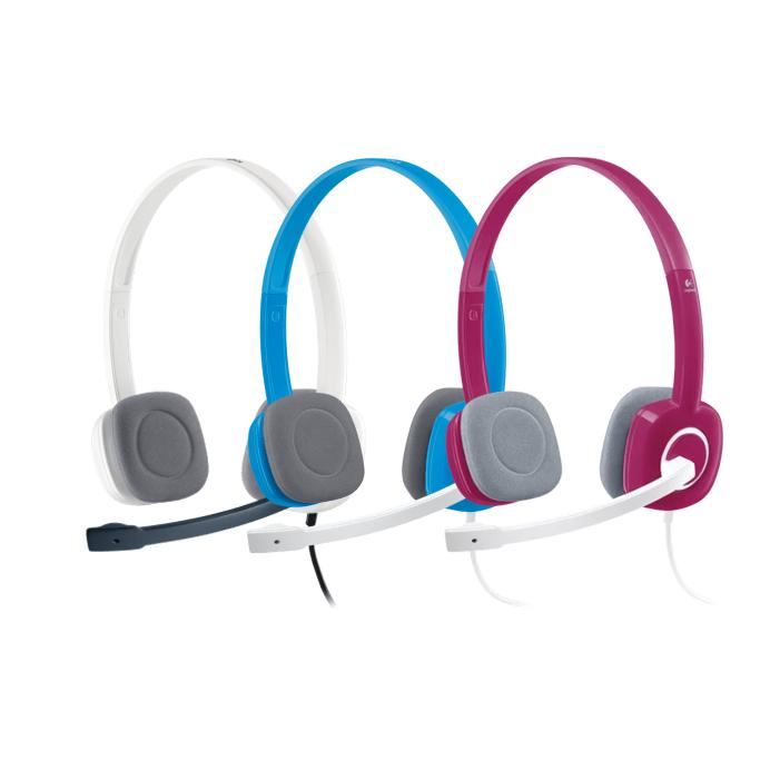 Logitech 羅技 H150 立體耳機麥克風 抗噪麥克風 可調式頭帶 旋轉麥克風 藍色 白色 公司貨【現貨】-細節圖2