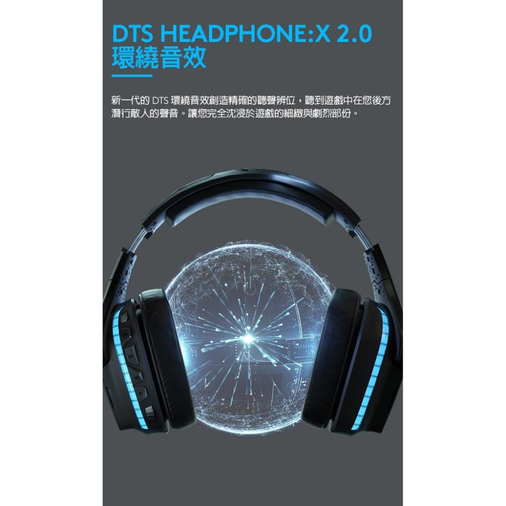 Logitech 羅技 G933s 無線 RGB 電競耳機 麥克風 耳罩式 耳麥 公司貨 光華商場-細節圖7