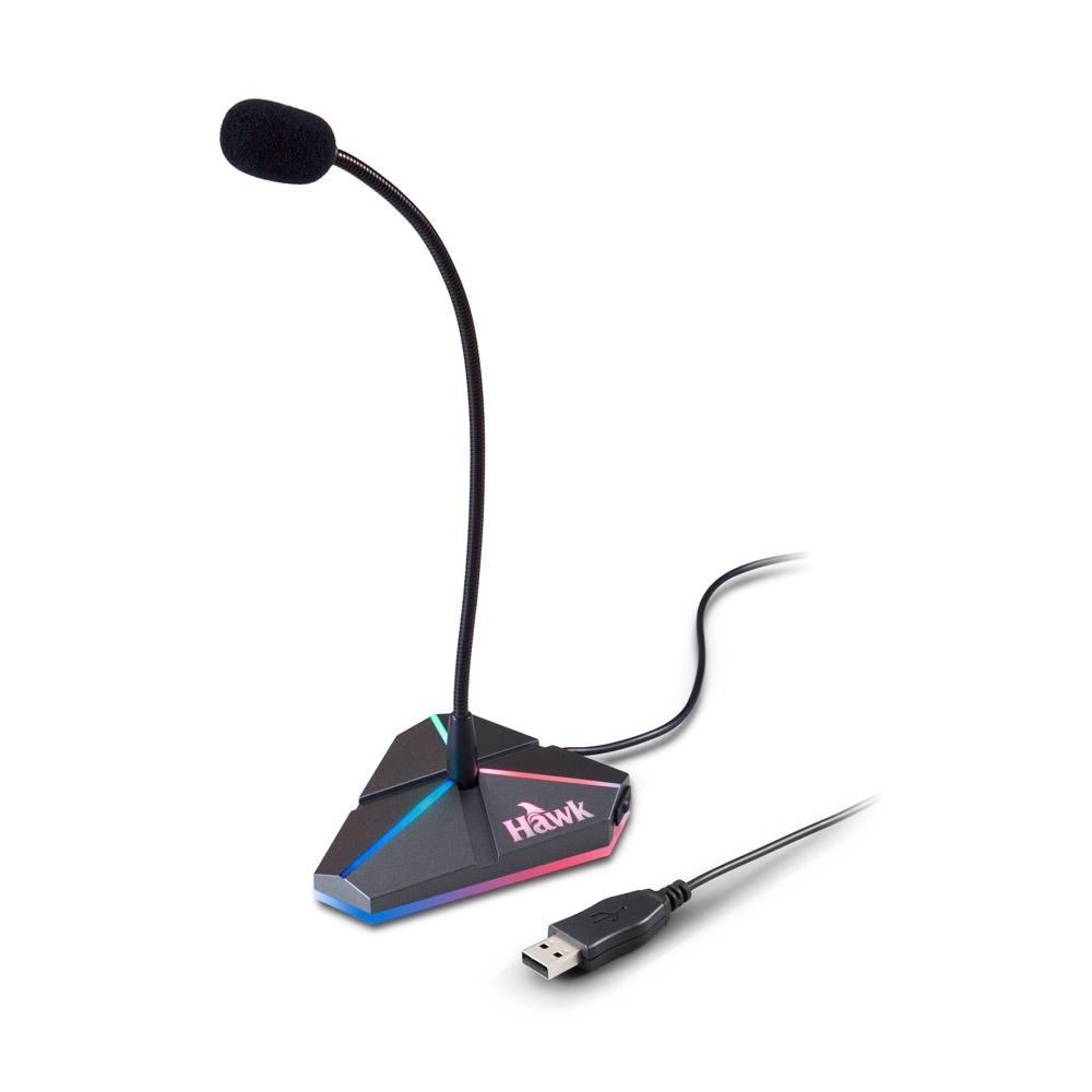 HAWK 浩客 MIC330 桌上型麥克風 RGB發光 電競 蛇管 軟管式 全指向 靜音開關 麥克風 光華商場-細節圖2