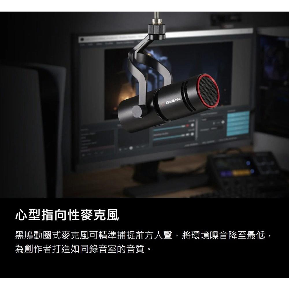 AVerMedia 圓剛 AM330 黑鳩 動圈式 XLR麥克風 中音域加強 環境噪音降低 高品質錄音使用-細節圖4
