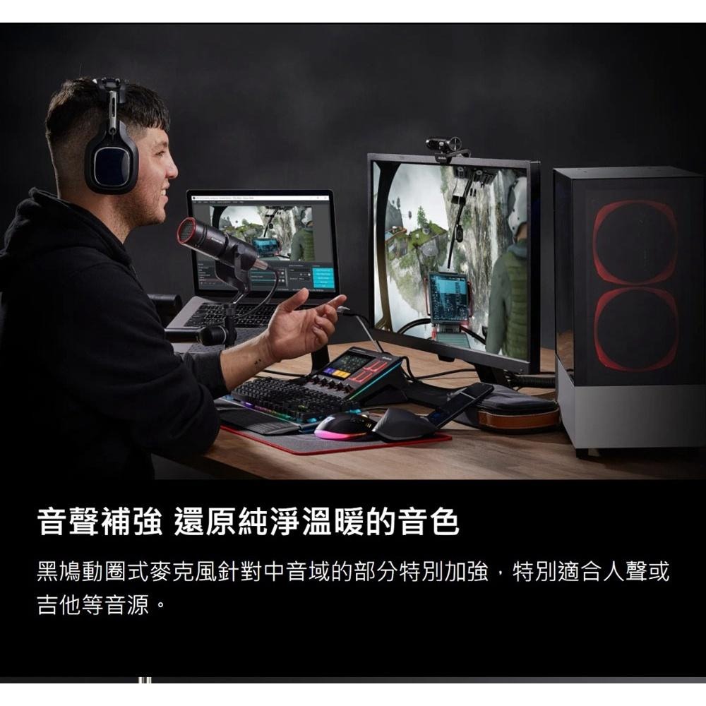 AVerMedia 圓剛 AM330 黑鳩 動圈式 XLR麥克風 中音域加強 環境噪音降低 高品質錄音使用-細節圖5