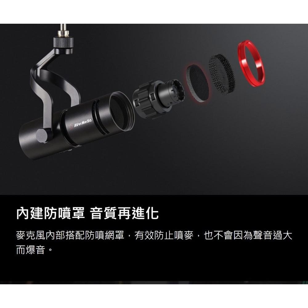 AVerMedia 圓剛 AM330 黑鳩 動圈式 XLR麥克風 中音域加強 環境噪音降低 高品質錄音使用-細節圖6