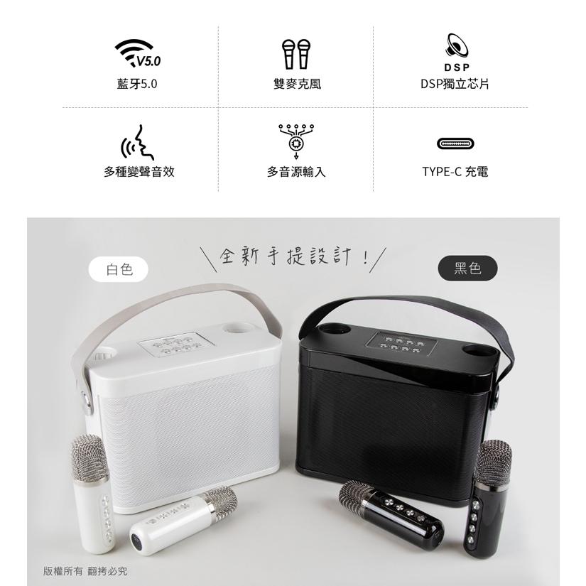 aibo LA-BT-LX33 手提式雙人對唱 行動KTV 藍牙喇叭無線麥克風組 無線麥克風組 行動卡拉OK 光華-細節圖7