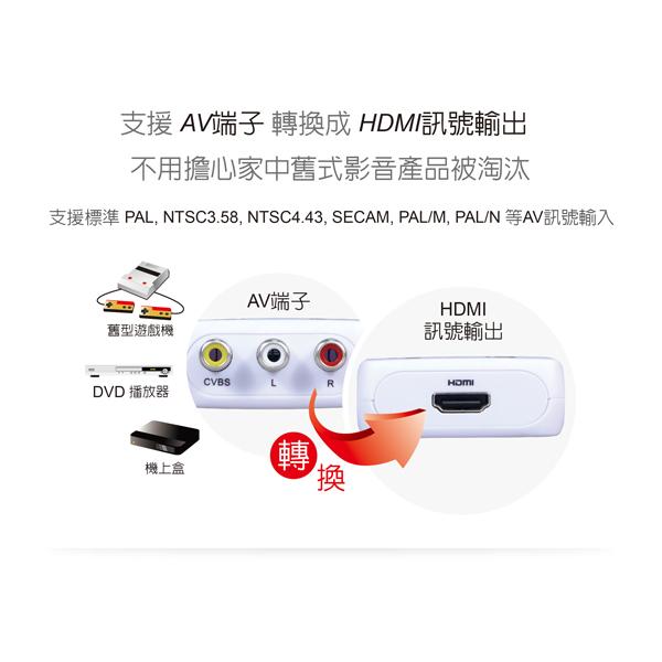 DigiFusion 伽利略 AV2HD／HD2AV AV to HDMI／to AV 轉接器 轉接頭 轉接線 光華-細節圖5