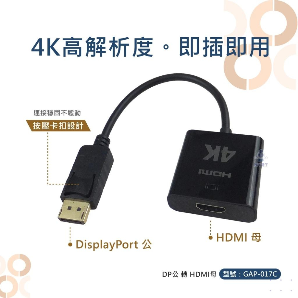 i-gota 愛購它 DP 轉 HDMI 母 轉接器 DisplayPort 轉接線 螢幕轉接器 光華商場-細節圖4