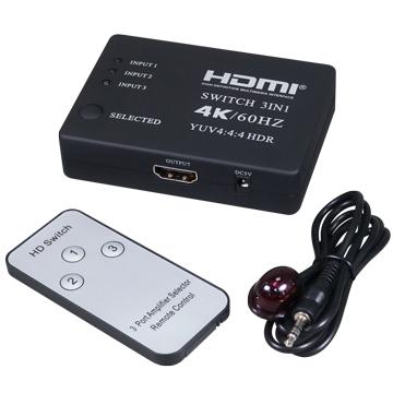 DigiFusion 伽利略 H4301RD HDMI 4K@60Hz 影音切換器 3進1出 + 遙控器 光華-細節圖2