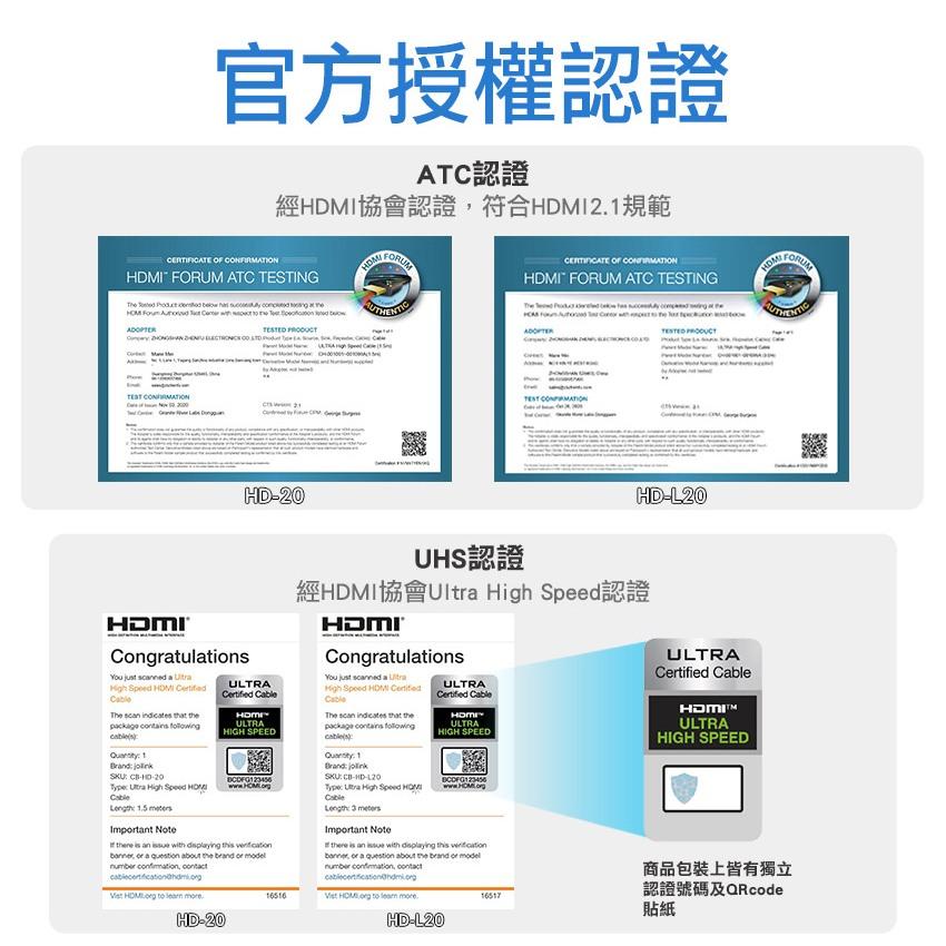 Intopic 廣鼎 CB-HD-20／L20－HDMI 8K 影音傳輸線 1.5m/3m 影音線 螢幕線 光華-細節圖4