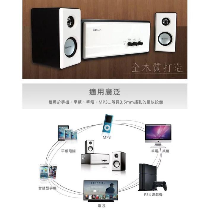 【免運】KINYO KY-670 北歐風2.1聲道全木質擴大喇叭 2.1音箱 全木質 電腦喇叭 三件式 光華商場 公司貨-細節圖6