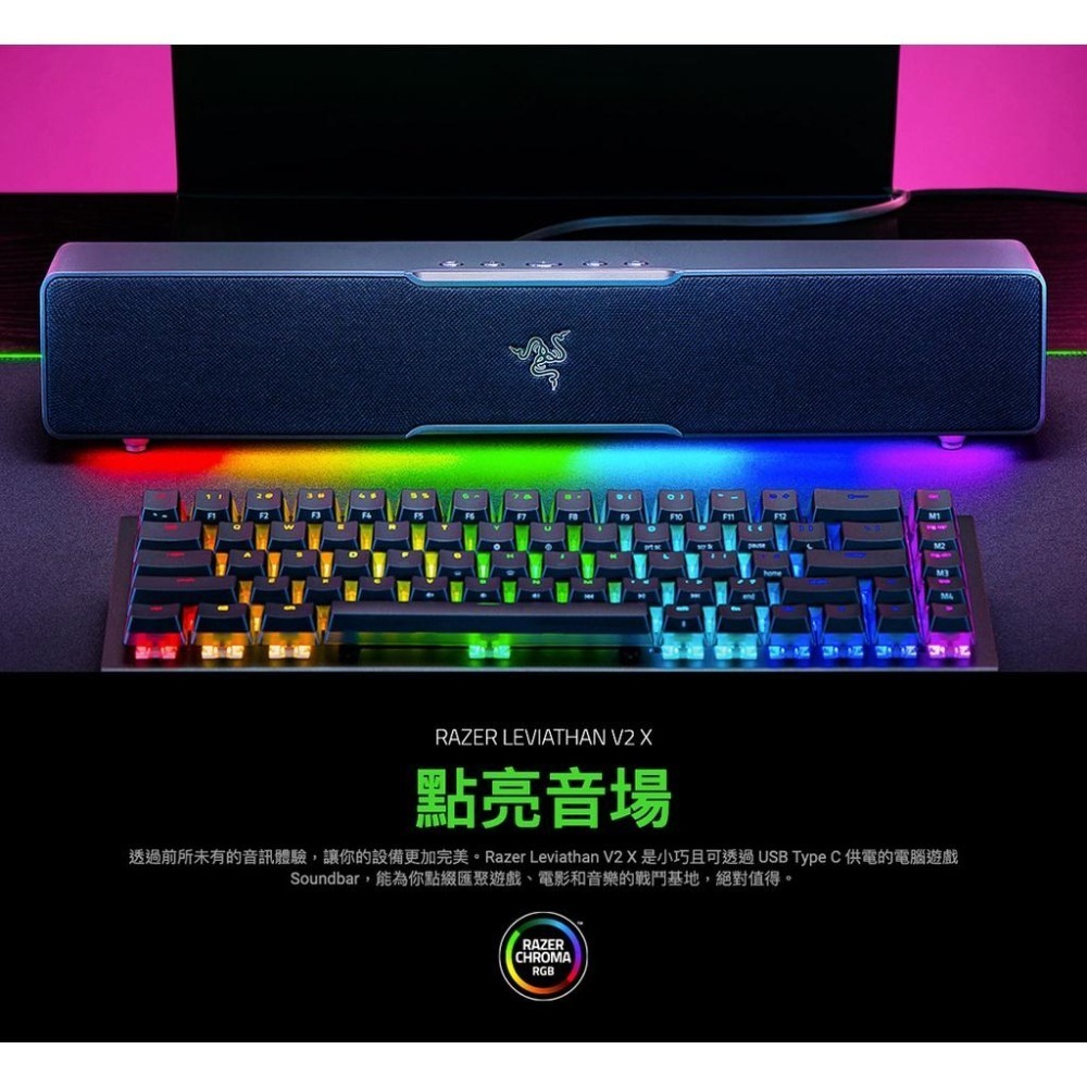 【免運直送】Razer 雷蛇 LEVIATHAN V2 X 利維坦巨獸 電競喇叭 聲霸 V2X 藍牙5.0 光華商場-細節圖8