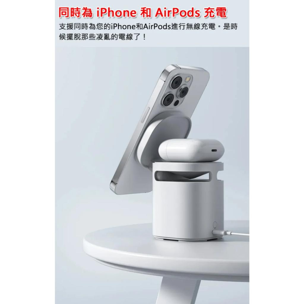 MiPOW 麥泡 BS300 Miffy 15W三合一磁吸雙區無線充電藍牙音箱 藍芽喇叭 磁吸充電器 無線充電 光華-細節圖7