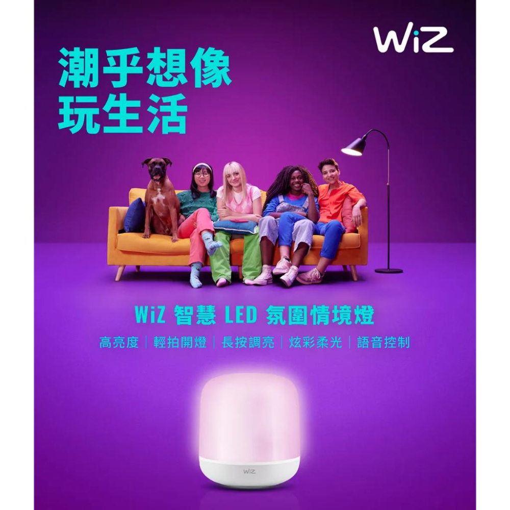 Philips 飛利浦 WiZ 智慧LED氛圍情境燈 PW008 情境燈 氣氛燈 桌燈 LED燈 光華商場-細節圖3