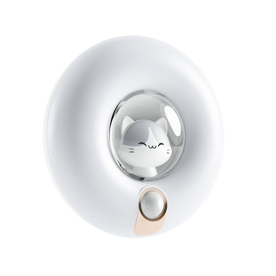Intopic 廣鼎 GW-SL-002 微笑灰喵 自動感應 小夜燈 床頭燈 磁吸式 感應燈 人體感應 光華商場-細節圖2